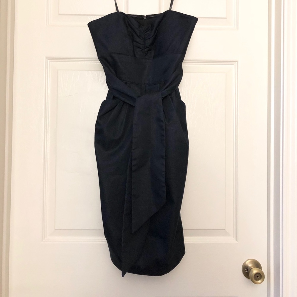 Suzi Chin Navy Strapless Sweetheart